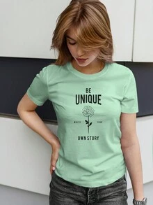 Women T-Shirts - 薄荷綠 - 查看 1