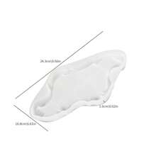 1個矽膠托盤模具環氧樹脂鑄造模具石膏水泥模具桌面家飾DIY盤子珠寶盒模具黏合石膏水泥歐式花邊浮雕托盤盤子收納盤裝飾矽膠模具