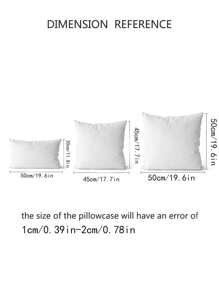 1pc Retro Linen Style Floral Print Pillowcase With Tassel Trim, Home Decor Cushion Cover For Sofa Or Bed, No Filling