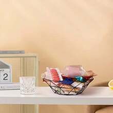 1 个水果篮、客厅咖啡桌水果盘、圣诞节和万圣节派对和节日水果零食托盘、多功能厨房储物篮