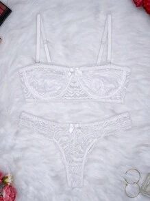 Women Bra & Panty Sets - 白色 - 查看 1