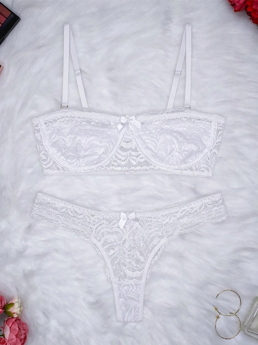 Women Bra & Panty Sets - 白色 - 查看 1