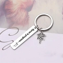 Show Your Appreciation With This Inspirational Nurse's Day Gift Keyring! - Silver - View 4