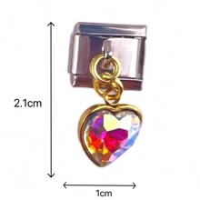 1 pieza Componente de pulsera de  de acero inoxidable al estilo de ojo maligno de Italia lindo y desmontable adecuado para la construcción de bricolaje