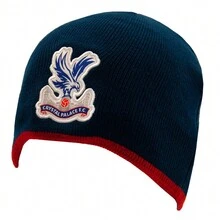 Crystal Palace FC Crest Beanie (Navy Blue/Red) - Navy Blue - View 1