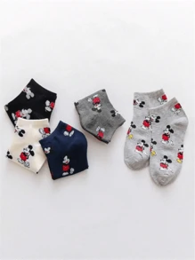 10 Pairs Of   Cute Cartoon Japanese Daily Versatile, Skin Friendly, Comfortable, Breathable, Sweat Wicking Women's Socks