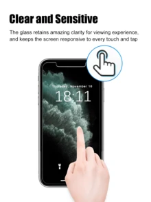 2pcs Anti-Spy Tempered Glass Screen Protector Compatible With Apple Devices, Privacy Screen, Scratch & Collision Resistant, Smooth Touch, Oil-Resistant, Compatible With IPhone X/XR/11/12/13/14/15 - Black - View 4