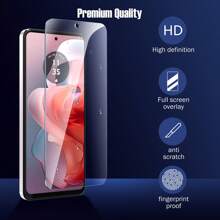 3Packs Screen Protector For Moto, 9h Hardness, Scratch Resistant Explosion-Proof Tempered Glass Glass Film Compatible With Moto - Clear - View 4
