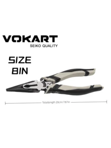 VOKART Needle Nose Pliers, 8or6 Inch  Wire Stripper/Crimper/Cutter Function, Premium Heavy-Duty CRV Steel Hand Tool Plier For Home, Crafts,Suitable For Men, Or As A Gift For Men.Valentine's Day Or Father's Day And Labor Day - Black - View 6