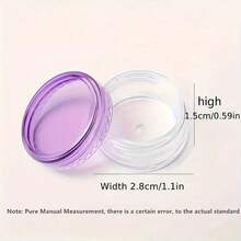 10pcs 3g Small Round Sample Containers With Lids Cosmetic Jars Makeup Containers Lip Scrub Containers Leak Proof For Beauty Products Jewelry Box - Travel Accessories - Multicolor - View 3