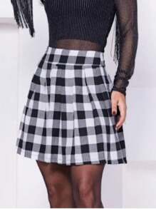 Women Skirts - Đen và trắng - Xem 4
