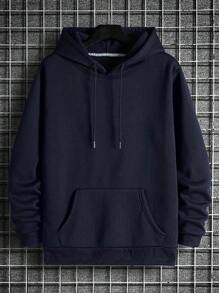 Men Hoodies - Navy Blue - View 1