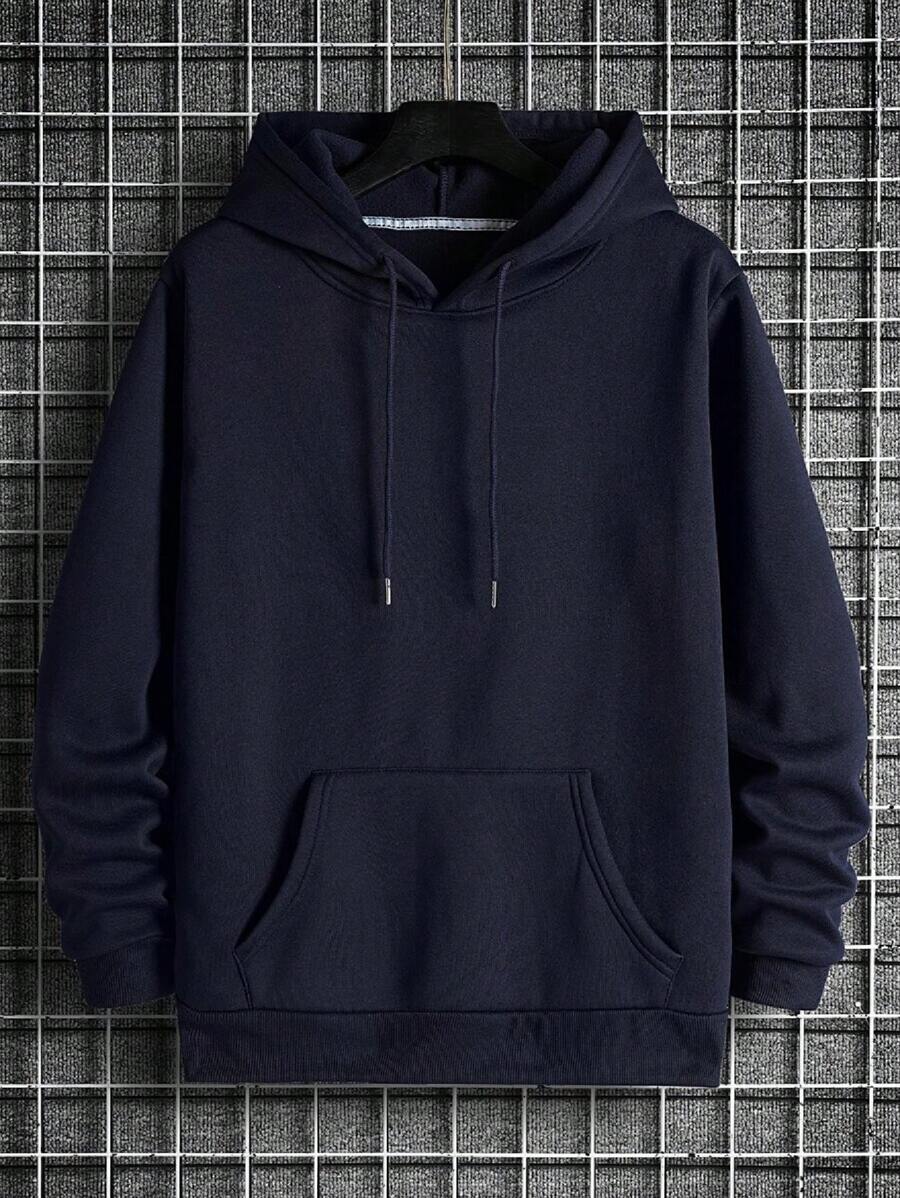 Men Hoodies - Navy Blue - View 1