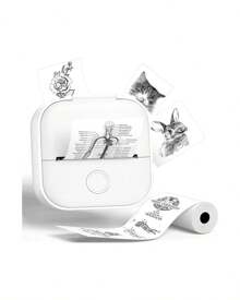 Phomemo T02 Sticker Printer - Mini Thermal Printer,  Sticker Maker Machine, Portable Bluetooth Pocket Phone Printer, For Study Notes, Stickers, Photos, DIY, For Birthday