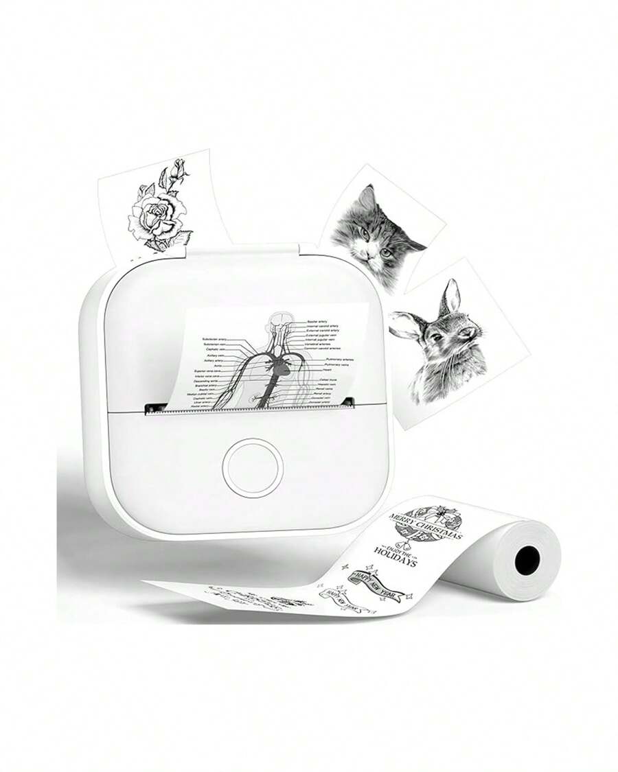 Phomemo T02 Sticker Printer - Mini Thermal Printer,  Sticker Maker Machine, Portable Bluetooth Pocket Phone Printer, For Study Notes, Stickers, Photos, DIY, For Birthday