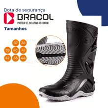 Bota Pvc Impermeavel Motosafe P/ Moto Motociclista Original - Cinza - Visão 2