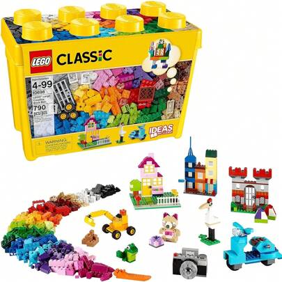  Classic Large Creative Brick Box 10698 Building Toy Set For Back To School , Toy Storage Solution For Classrooms , Interactive Building Toy For Kids , Boys , And Girls Room Decoration Winter Gifts ,Lego ,Legos ,Lego Set