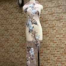 1對紫色和橙色花朵布製貼片，裝飾刺繡貼花 - 彩色 - 查看 14