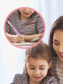 5 chiếc bút bi cá nhân đính cườm thủ công DIY, mỗi cây bút đi kèm 5 hạt, màu sắc phù hợp ngẫu nhiên. Màu sắc của bút và hạt là ngẫu nhiên. - Nhiều màu - Xem 6