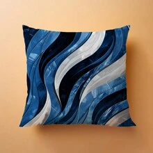 MEMNUN 1/2 chiếc vỏ gối họa tiết sọc cẩm thạch xanh trắng kích thước 17.7*17.7in (45*45cm)/19.69*19.69in (50*50cm)/15.75*15.75in (40*40cm) (Không bao gồm ruột gối), được làm từ vải polyester (nhẹ và thoáng khí), thích hợp sử dụng hàng ngày, trang trí nhà cửa, phòng khách, phòng ngủ, sofa, nghệ thuật, thiết kế, tạo không gian. - Màu xanh lam - Xem 6