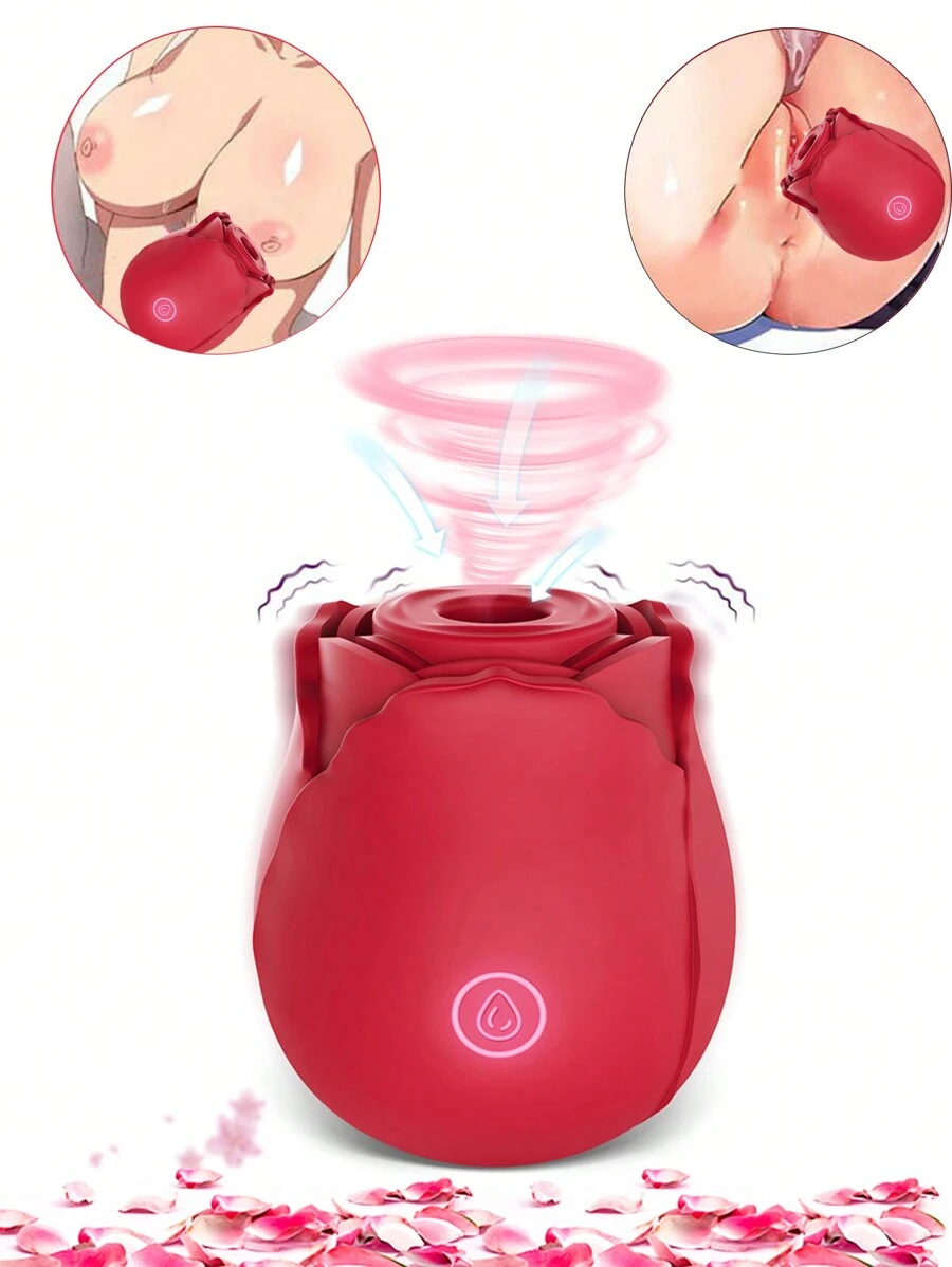 Juguetes sexuales de rosa para mujer, Succionador de rosa vibrador para mujeres, estimulador clitoriano de la succión del clítoris para mujeres, juguetes sexuales juguetes de sexuales