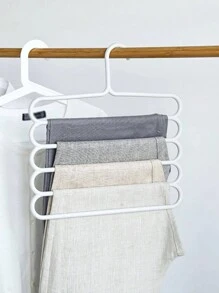 10 pack, Porte-pantalons multifonctionnel à cinq couches, antidérapant, porte-vêtements à plusieurs niveaux pour le rangement, porte-écharpes, porte-pantalons. Convient pour le rangement d'une petite garde-robe, la chambre, le salon et la salle de bain.