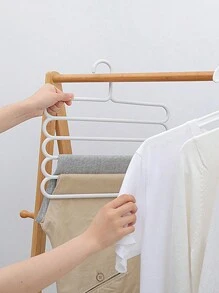 10 pack, Porte-pantalons multifonctionnel à cinq couches, antidérapant, porte-vêtements à plusieurs niveaux pour le rangement, porte-écharpes, porte-pantalons. Convient pour le rangement d'une petite garde-robe, la chambre, le salon et la salle de bain.