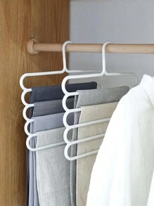 10 pack, Porte-pantalons multifonctionnel à cinq couches, antidérapant, porte-vêtements à plusieurs niveaux pour le rangement, porte-écharpes, porte-pantalons. Convient pour le rangement d'une petite garde-robe, la chambre, le salon et la salle de bain.
