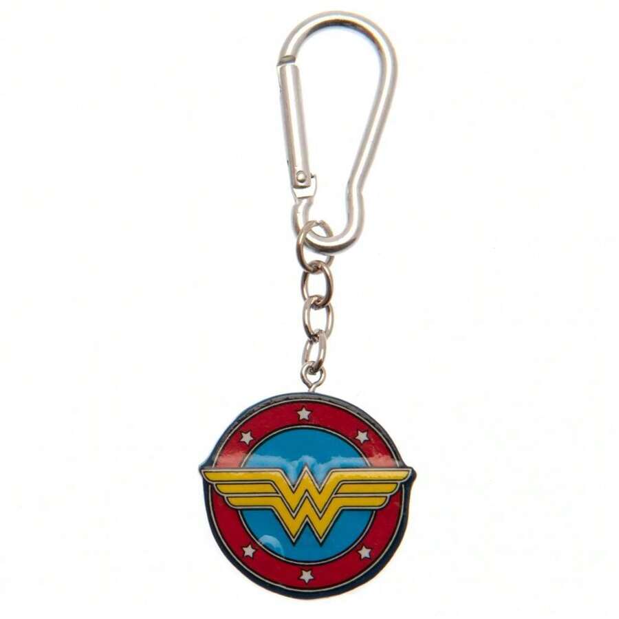 DC Comics Wonder Woman Emblem 3D Keyring (Red/Blue/Gold) - Red - View 1