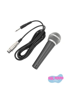 Microfone Profissional Cabo Sm58 Conector XLR Chave Liga E Desliga Alta Sensibilidade Envio Imediato - Preto - Visão 5