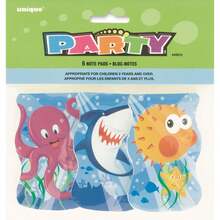 Unique Party Shark Notepad (Pack Of 6) (Blue/Yellow/Pink) - Haze Blue - View 1