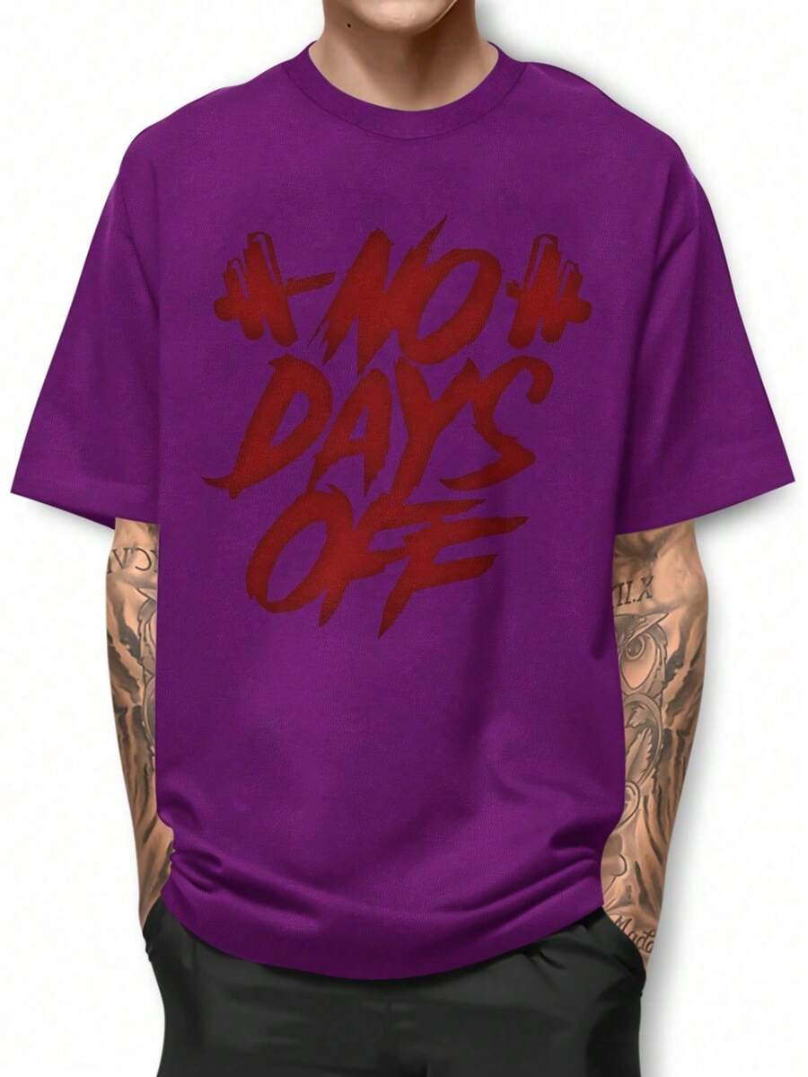 Men T-Shirts - 紫色 - 查看 1