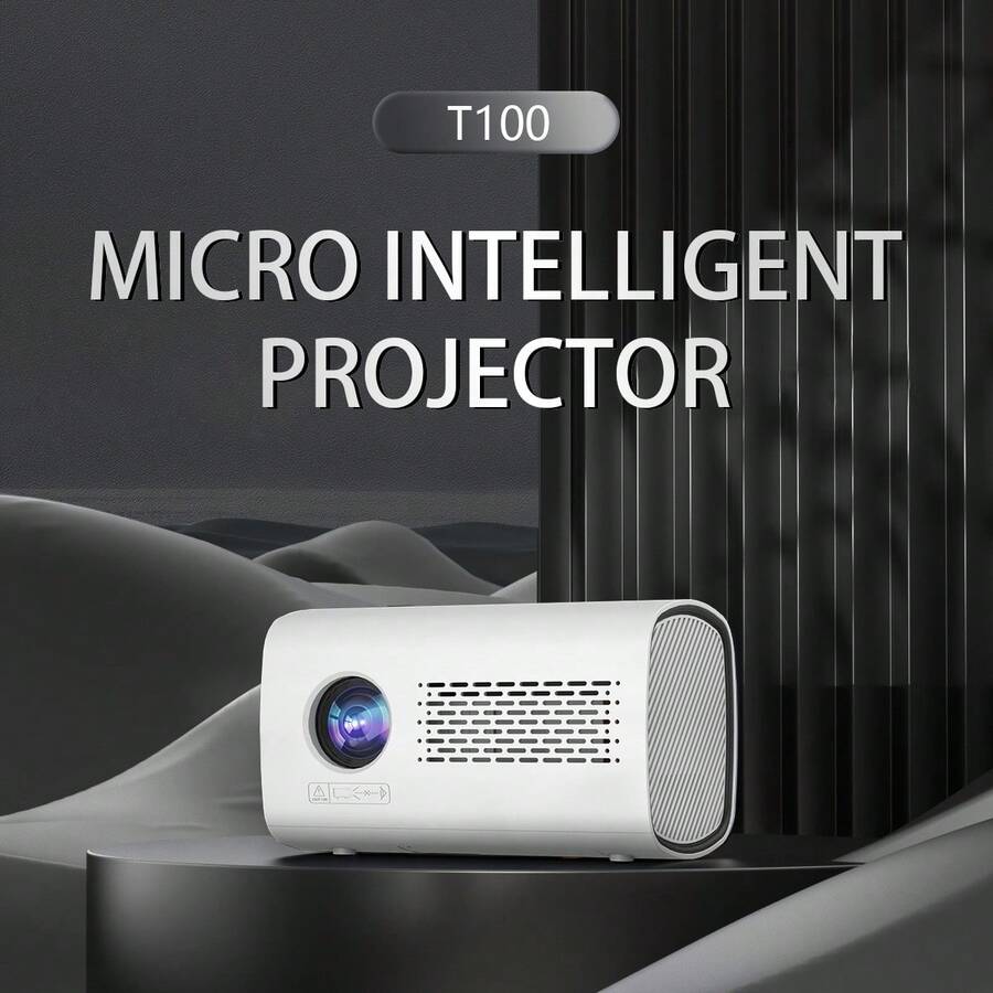 1pc Portable Smart HD Wireless Projector, Home 1080p Cinema Projector, Built-In HIFI Speakers, Bluetooth Wireless Screen Sharing, Enhance Your Gaming/Video Experience, Gift, For Home/Office/Outdoor Smart Projector