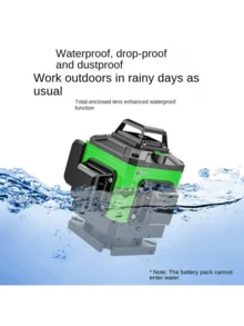 4D激光水平儀12/16線360水平垂直十字自動平衡激光水平儀，最佳可充電綠光束測量工具 - 綠光8線 - 查看 8