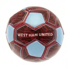 West Ham United FC Soft Mini Football (Burgundy/Sky Blue) - Burgundy - View 3