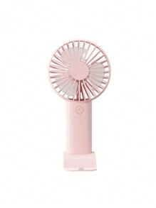 1 pieza Mini ventilador portátil de mano con puerto USB, cable de datos y base, adecuado tanto para actividades en interiores como exteriores, elección de regalo perfecta para citas, oficina, estudio y
