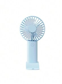 1 pieza Mini ventilador portátil de mano con puerto USB, cable de datos y base, adecuado tanto para actividades en interiores como exteriores, elección de regalo perfecta para citas, oficina, estudio y
