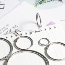 20pcs High Quality Metal Booking Word Card Album Loose-Leaf Ring Stationery Booking Opening With Pin Ring Work, Metal Book Rings Loose Leaf Binder Rings Card Opening Binder Rings File Folder Clasps Back To School