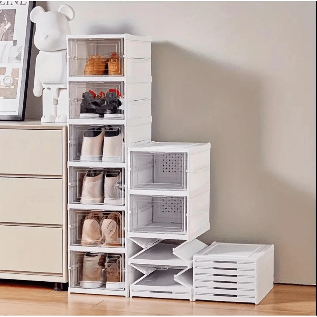 Folding Shoe Rack 6 Levels Shoe Organizer