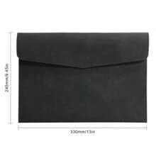 A4 File Folder PU Leather Business Document Folder Briefcase Portfolio Back To School