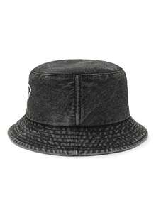 1 Máy Tính Giặt Denim Vintage Chữ & Thêu Trái Tim Nón, Mùa Xuân/Hè Ngoài Trời Thời Trang Mũ Đội - Mũ của ngư dân - Xem 7