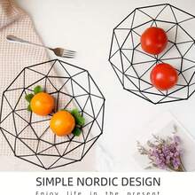 1 个水果篮、客厅咖啡桌水果盘、圣诞节和万圣节派对和节日水果零食托盘、多功能厨房储物篮