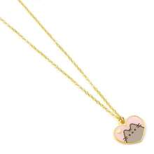 Pusheen Gold Painted Necklace (Gold/Pink) - Gold - View 3