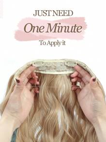 Halo Hair Extensions 12 Inch Invisible Wire Hair Extensions Adjustable Long Wavy Hair Extensions Synthetic Clips In Hairpieces-Gold Blonde - Gold - View 4