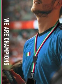 1pc Quick Detachable Mobile Phone Strap, Which Can Be Picked Up And Photographed At Any Time, Freeing Up Hands Immediately. It Is A Great Photography Tool Suitable For Fans To Watch European Football Championships, Participate In Bar Gatherings, Event Celebrations, Victory Celebrations, And Other Activities, Cheering For Their Beloved Teams In England, Germany, France, Italy, Croatia, Spain, Portugal, Belgium, And The Netherlands - Multicolor - View 13