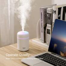 1件 300ml 噴霧加濕器，USB空氣清新機，適用於汽車、辦公室、居家 - 加濕空氣，營造舒適環境 - 灰色加濕器(無精油) - 查看 2