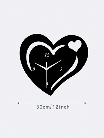 Pc, Zwart Love Acrylic Wand Clock, Creative Silent Living Room, Bedroom, Room ation, Home Kitchen, Office ation. Loved Ones Friends.,Home ,Room Birthday Graduation Klok Bedroom Dormitory Back To School view 6