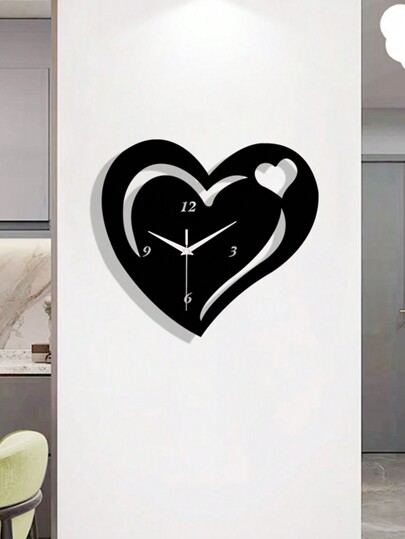 Pc, Zwart Love Acrylic Wand Clock, Creative Silent Living Room, Bedroom, Room ation, Home Kitchen, Office ation. Loved Ones Friends.,Home ,Room Birthday Graduation Klok Bedroom Dormitory Back To School view 8