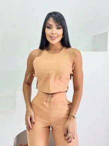 Women Two-Piece Outfits - Màu Khaki - Xem 1