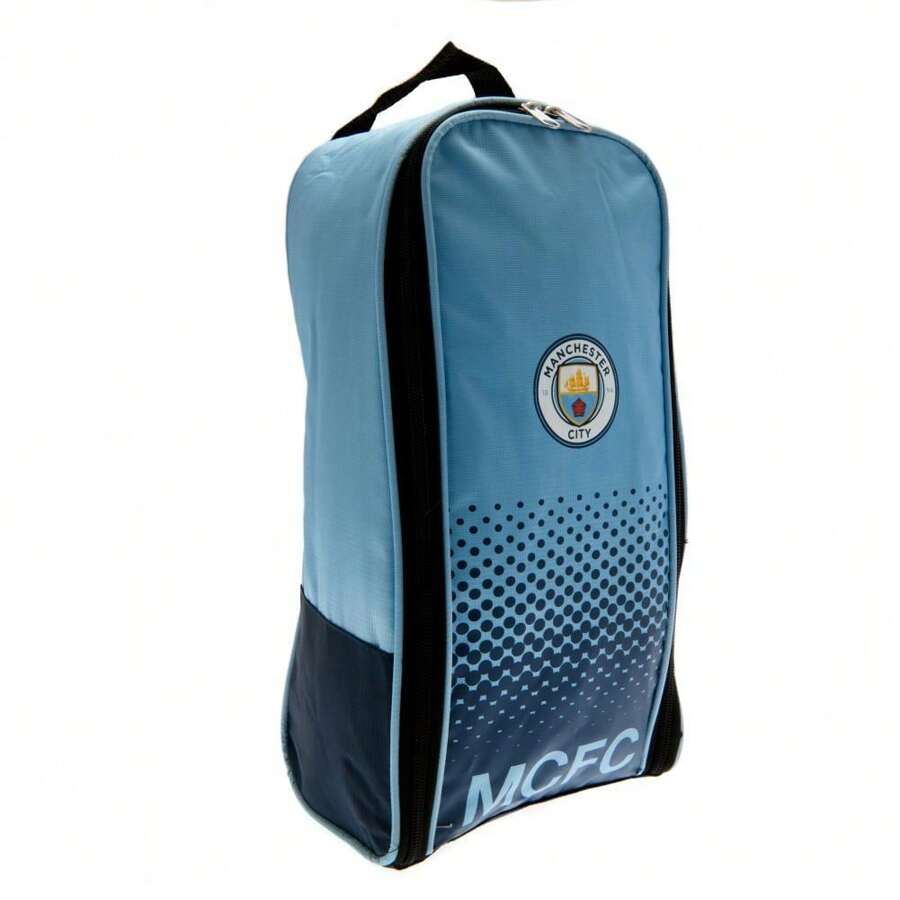 Manchester City FC Face Design Boot Bag (Blue) - Cadet Blue - View 1